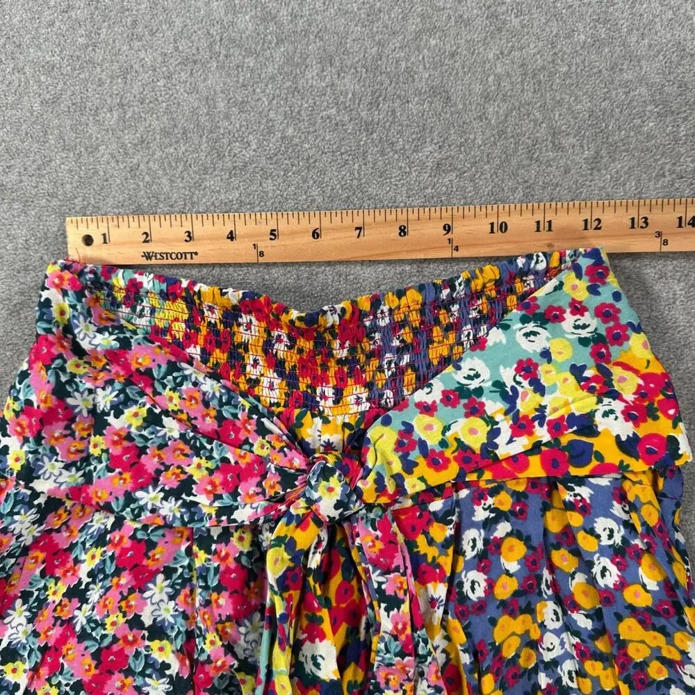 Patrons of Peace Wildflower Shorts Size Medium Tie Front Wide Leg Flowy Colorful
